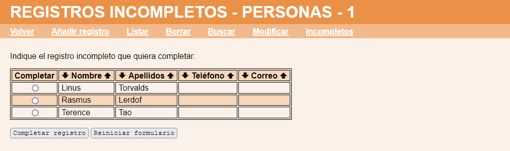 Registros de personas incompletos