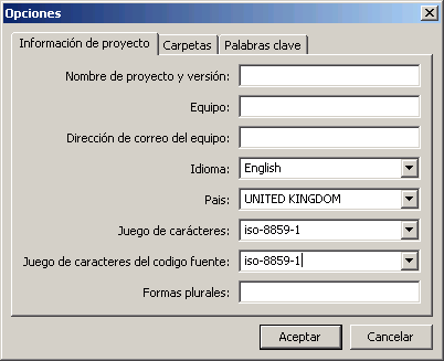 poedit - Menú Archivo > Nuevo catálogo ...