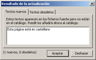 poedit - Resultado de la actualización