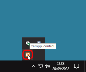 XAMPP - Icono en el área de notificación