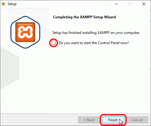 Instalación de XAMPP - Fin de la instalación