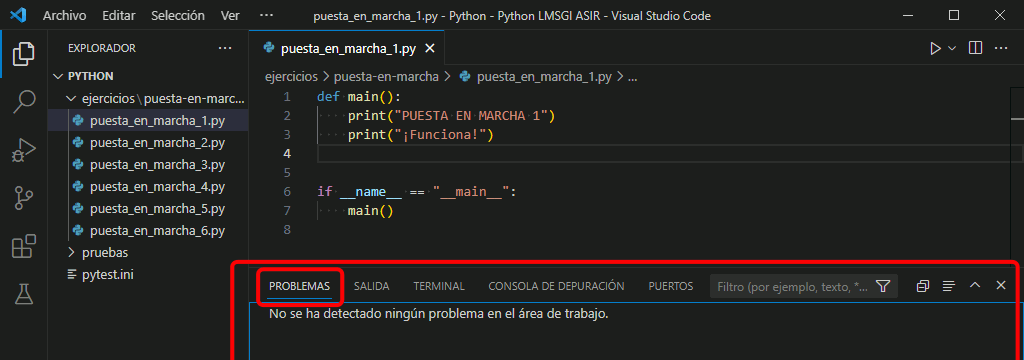 Puesta en marcha 0-22