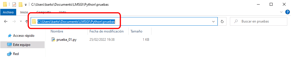 Abrir una ventana de terminal CMD en Windows 10