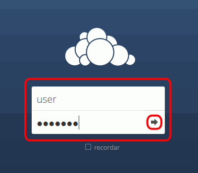 ownCloud. Entrar