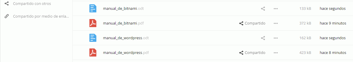 ownCloud. Compartir documentos