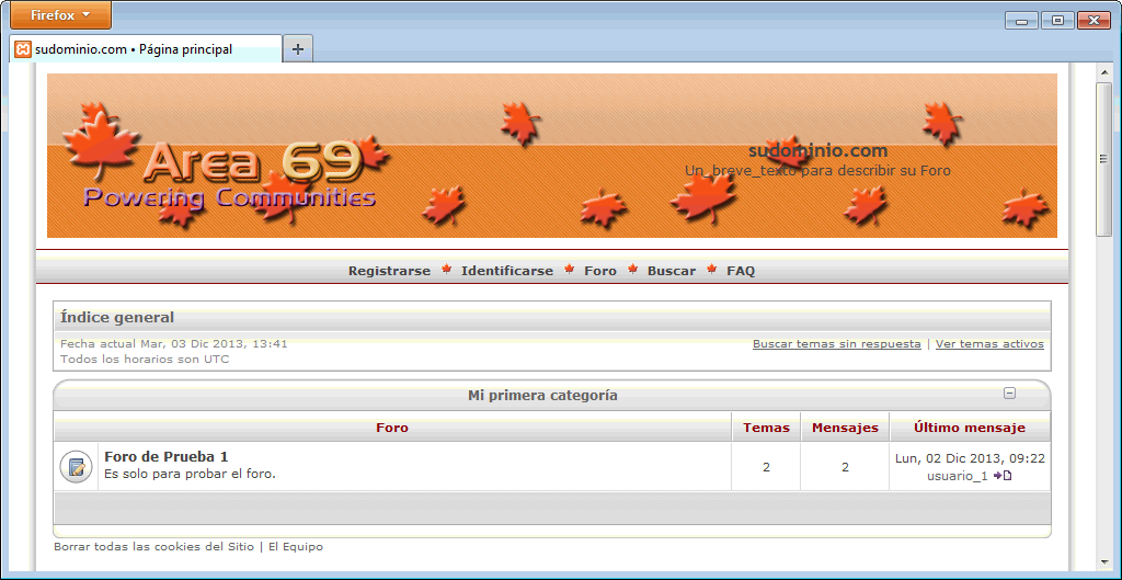 phpBB. Estilos. Comprobación