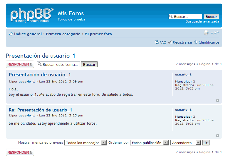 phpBB. Nuevo usuario. Ver tema