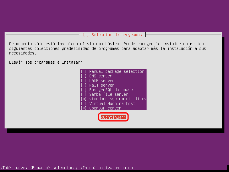 Ubuntu Server. Instalación