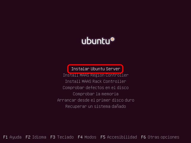 Ubuntu Server. Instalación