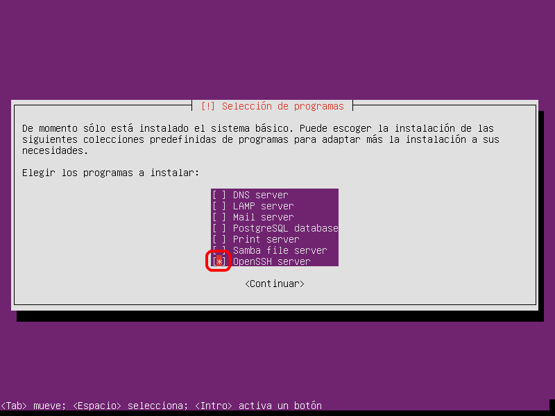 Ubuntu Server. Instalación