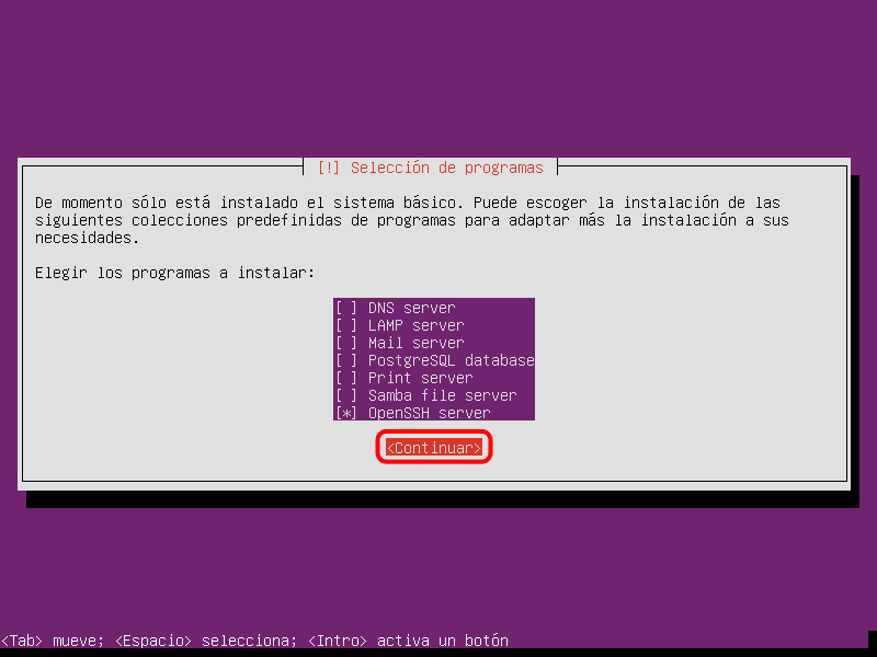 Ubuntu Server. Instalación