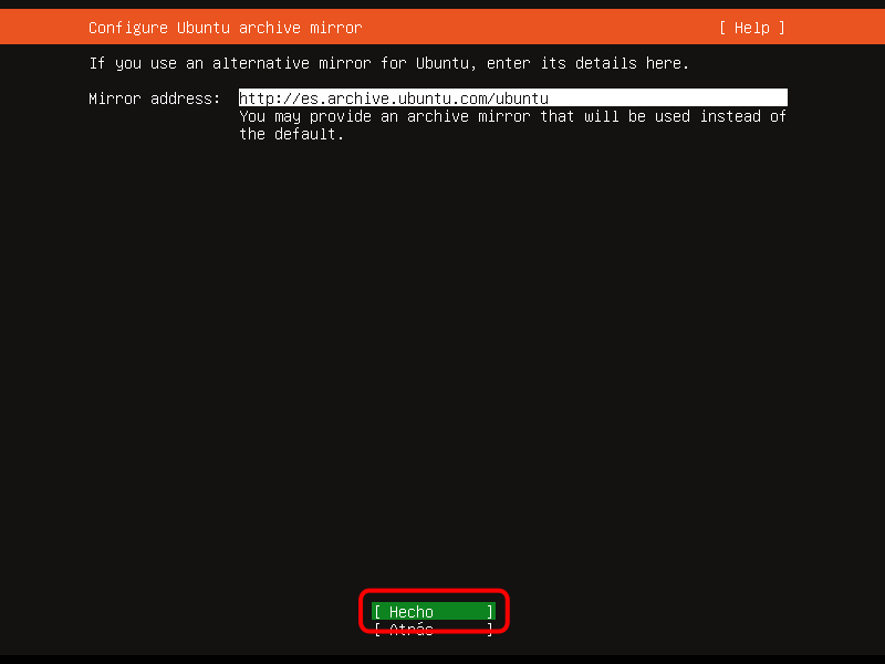 Ubuntu Server. Instalación