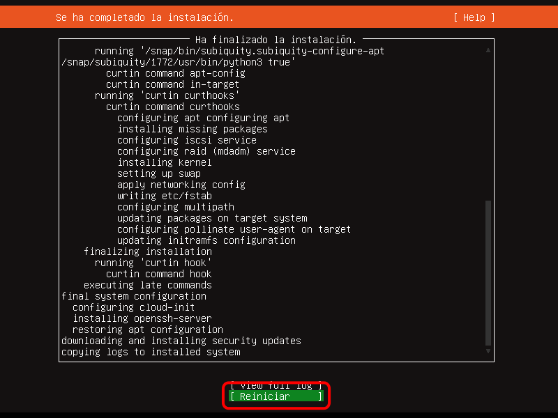 Ubuntu Server. Instalación