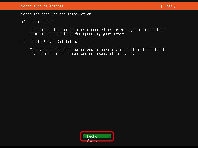 Ubuntu Server. Instalación