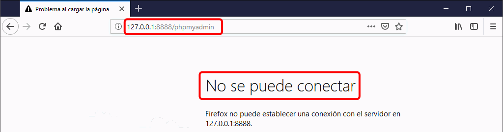 Acceso prohibido a phpMyAdmin