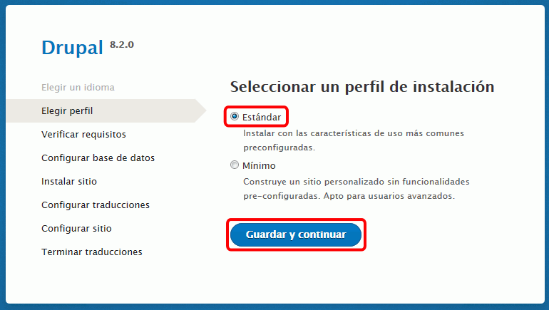 Drupal. Instalación