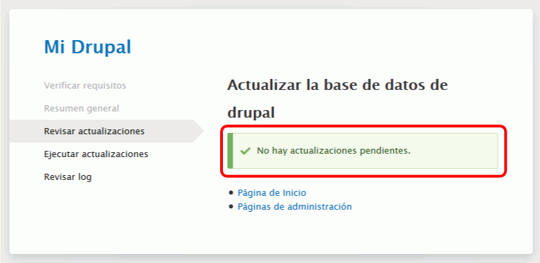 Drupal. Actualizar