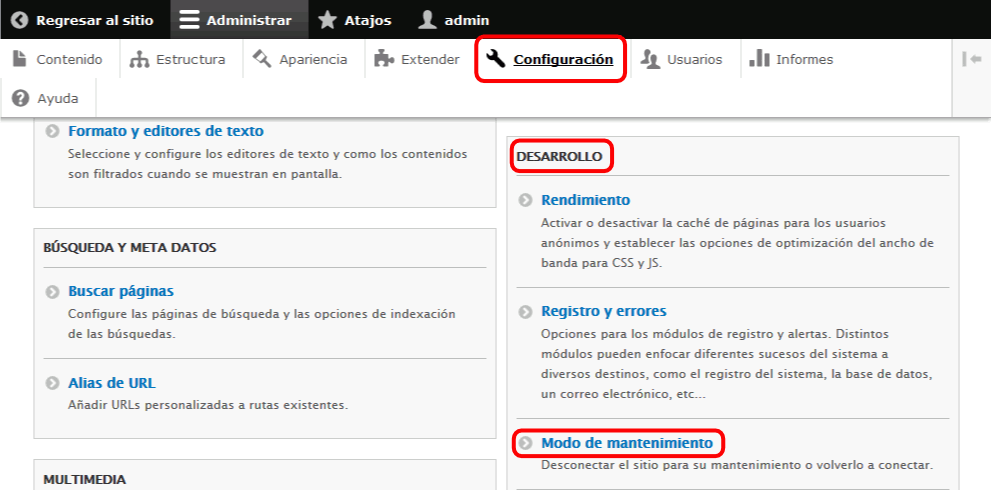 Drupal. Actualizar