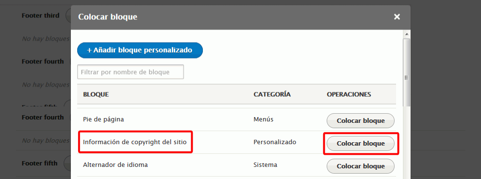 Drupal. Información del sitio