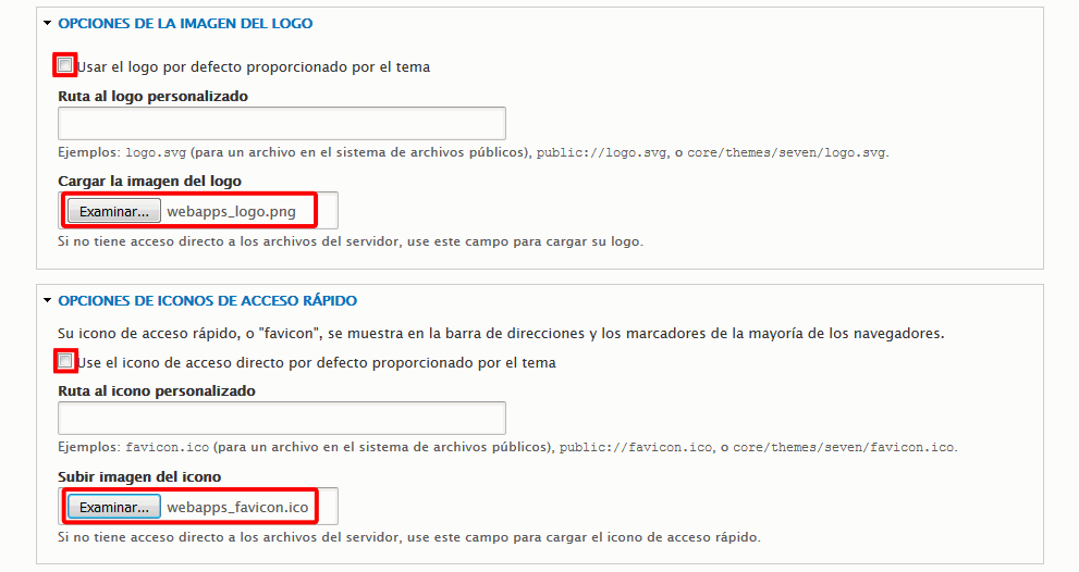 Drupal. Información del sitio