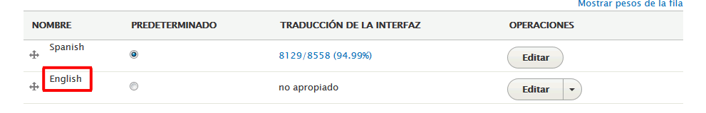 Drupal. Añadir idioma