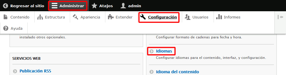 Drupal. Añadir idioma