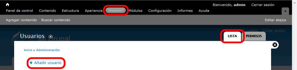 Drupal. Usuarios