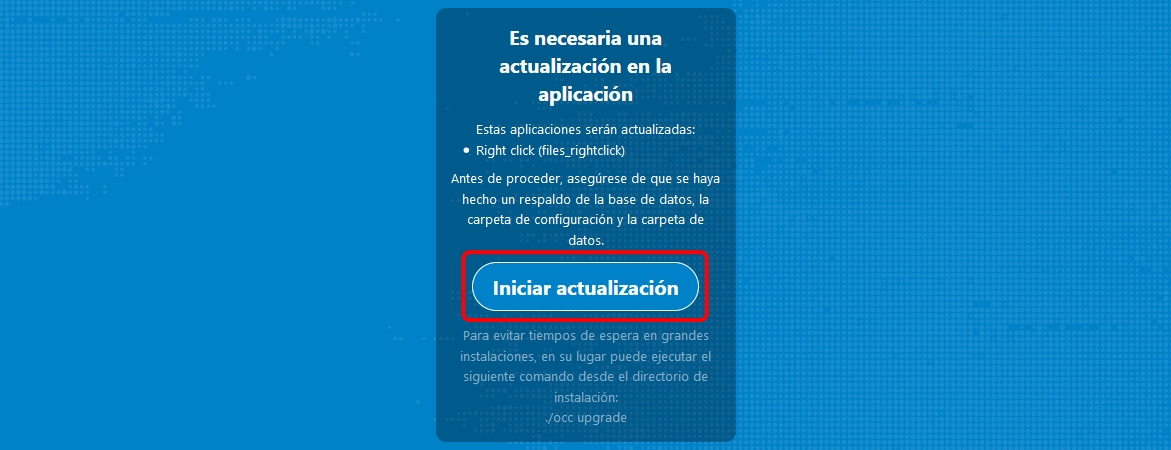 Nextcloud. Actualización