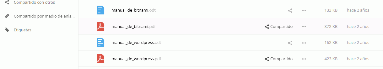 Nextcloud. Compartir documentos
