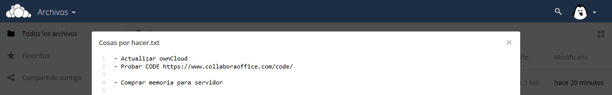 ownCloud. Compartir documentos