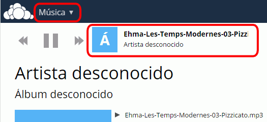 ownCloud. Música