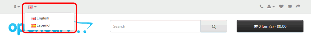 OpenCart. Traducción al español