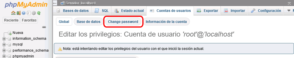 phpMyAdmin. XAMPP