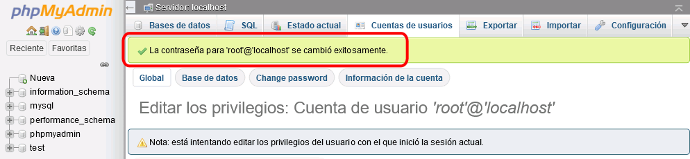 phpMyAdmin. XAMPP