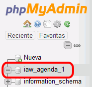 phpMyAdmin. Detalle