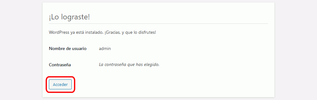 WordPress. Instalación