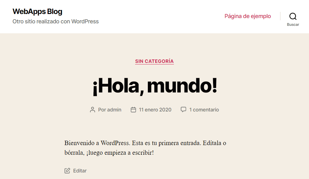 WordPress. Instalación