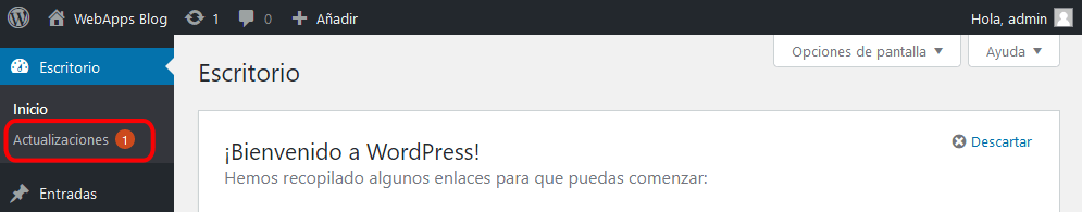 WordPress. Actualización