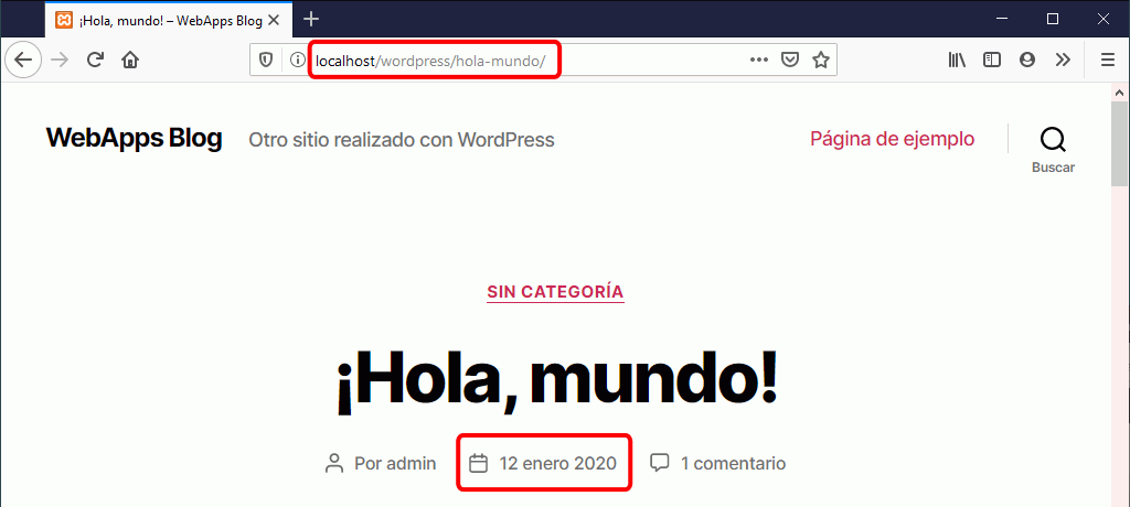 WordPress. Enlaces permanentes