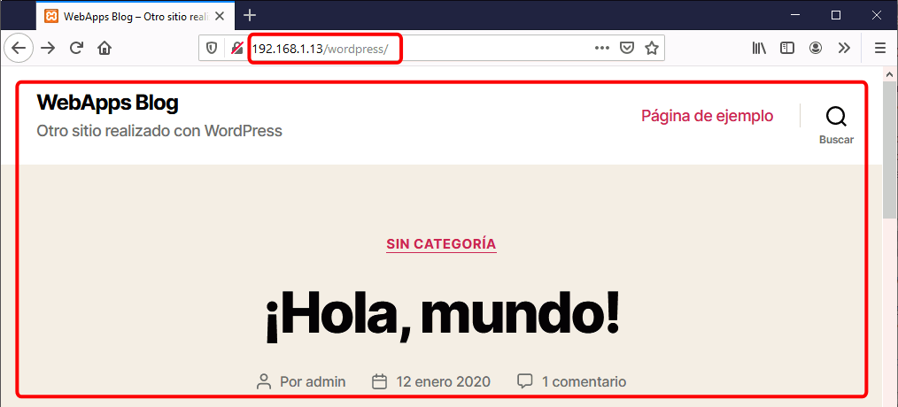 WordPress. Acceso desde otros ordenadores