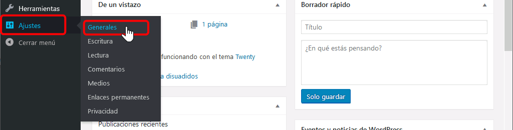 WordPress. Acceso desde otros ordenadores