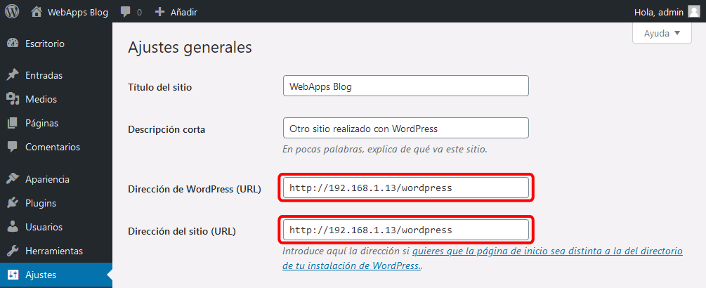 WordPress. Acceso desde otros ordenadores