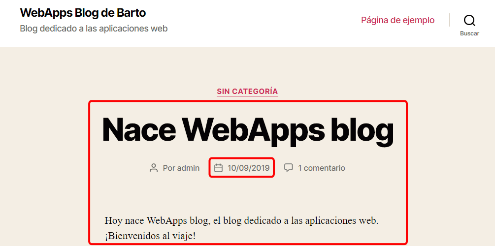 WordPress. Entrada