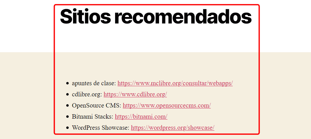 WordPress. Páginas