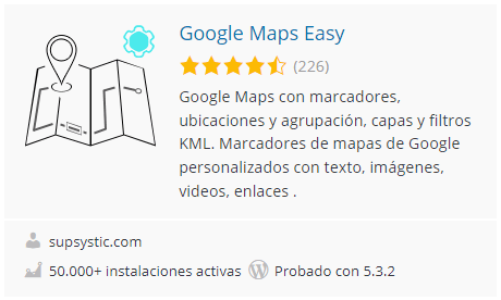 WordPress. Plugin Google Maps Easy