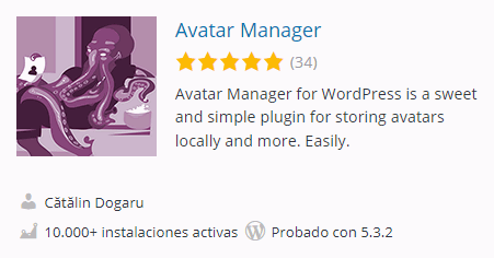 WordPress. Plugin Avatar Manager