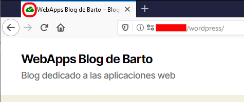 WordPress. Icono del sitio