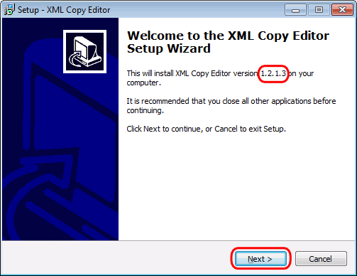 Instalación de XML Copy Editor - 1