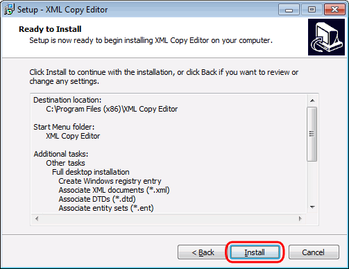 Instalación de XML Copy Editor - 6
