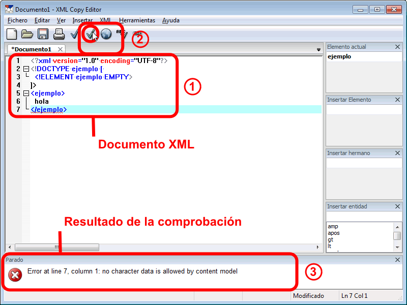 XML Copy Editor - Validar documentos